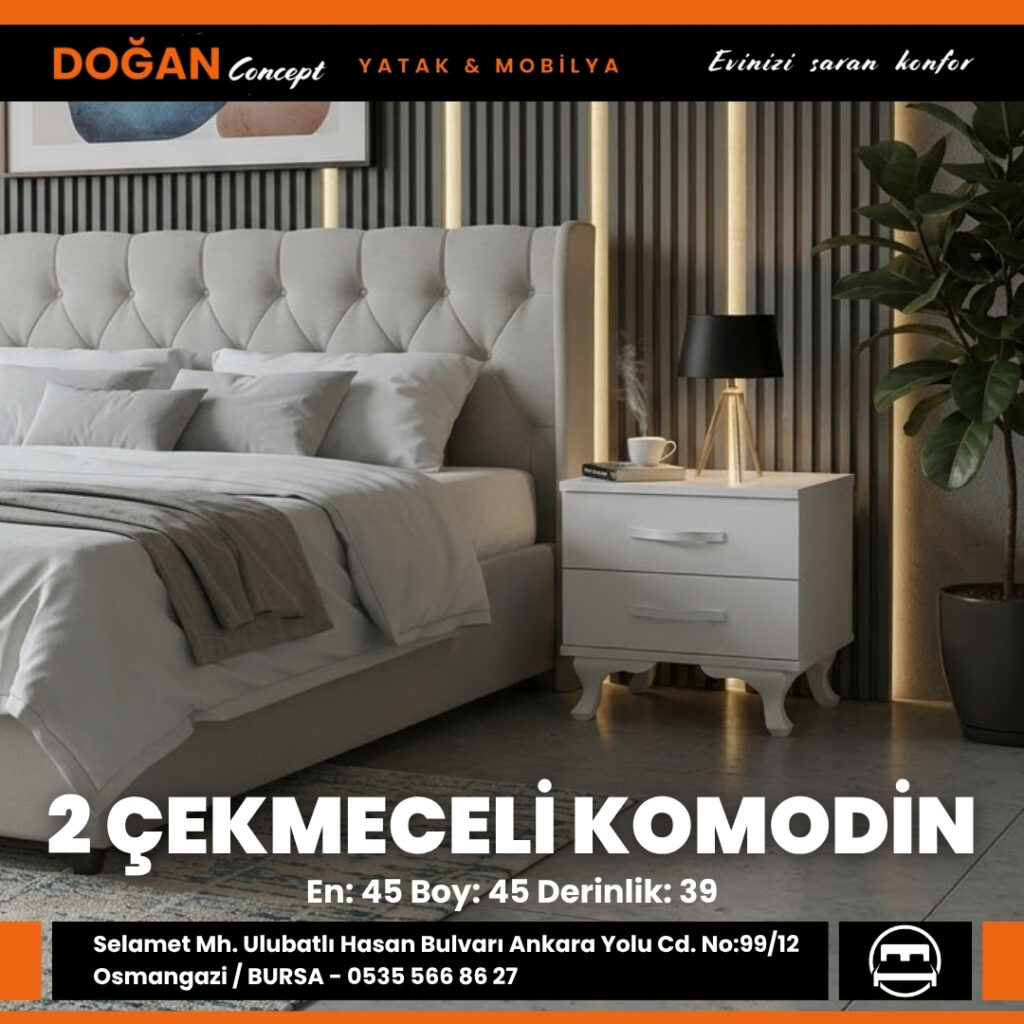 2 Çekmeceli Komodin