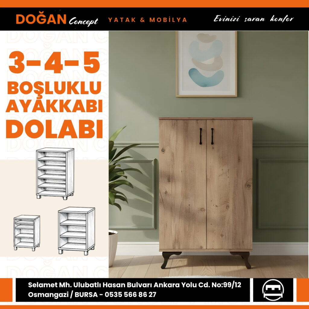 3-4-5 Boşluklu Ayakkabı Dolabı