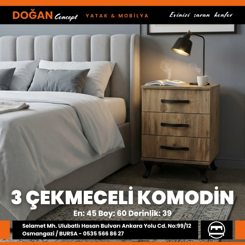 3 Çekmeceli Komodin