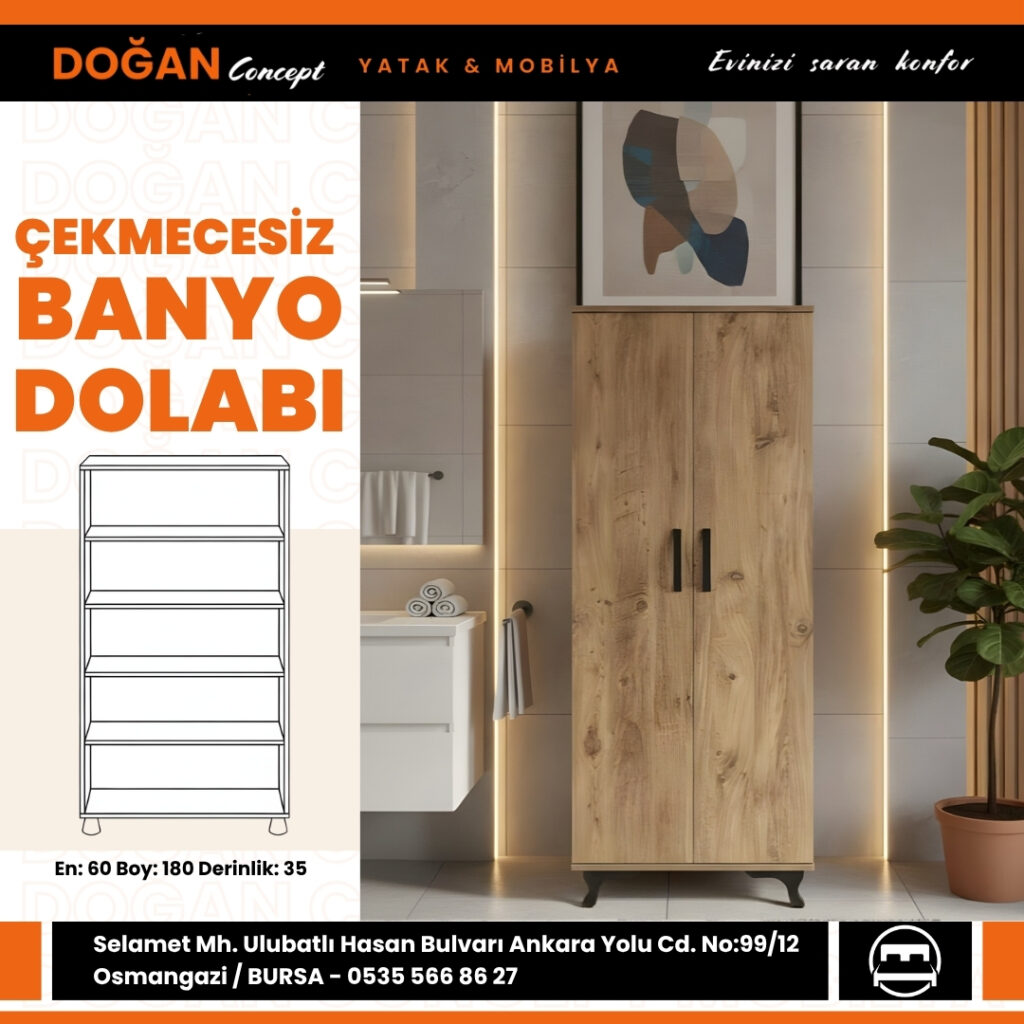 Çekmecesiz Banyo Dolabı